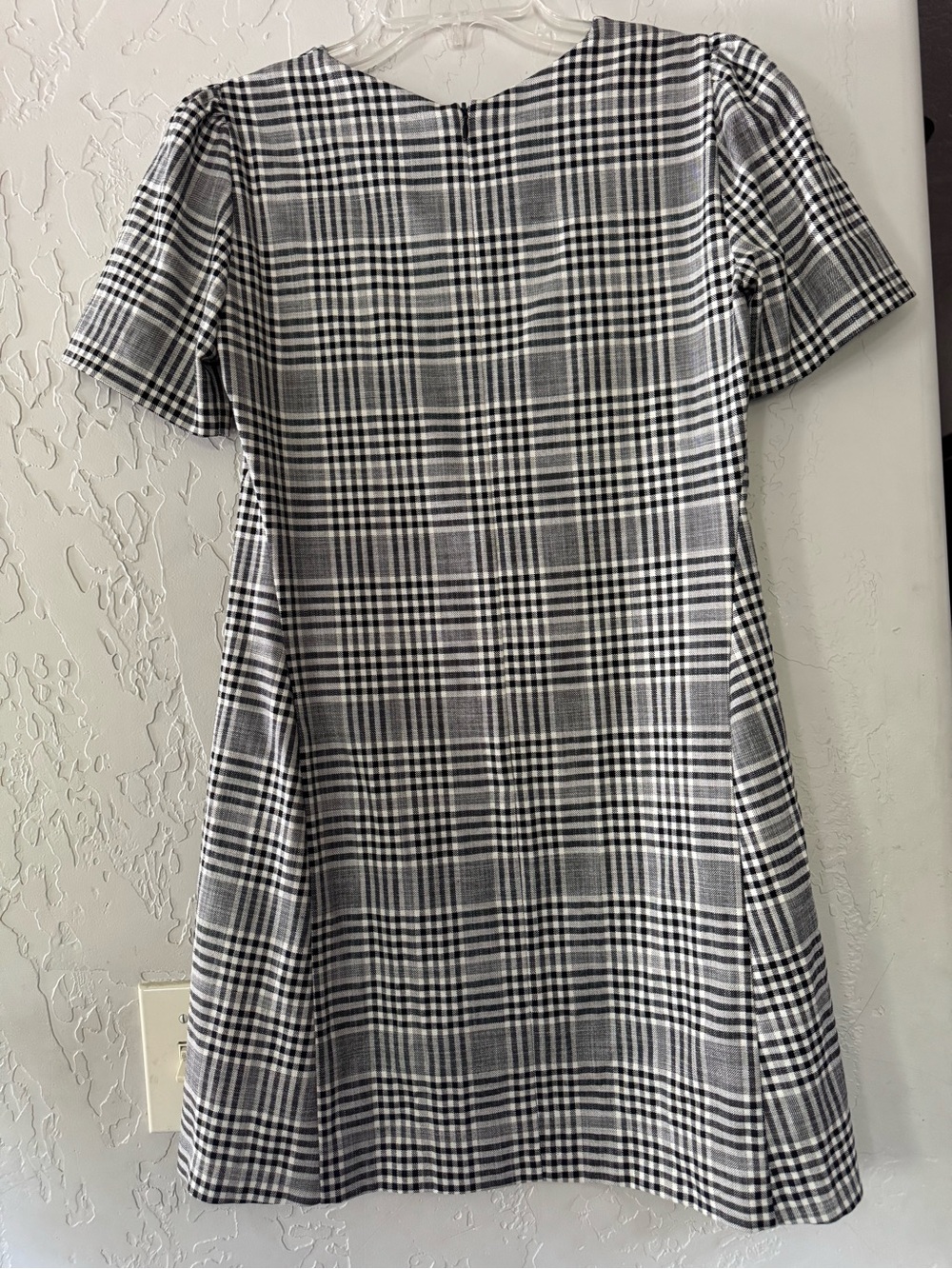 Zara Woman Black and Cream Plaid Dress women XS